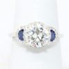 Picture of 14k White Gold Diamond & Sapphire Ring