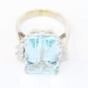 Picture of 14k White Gold Aquamarine & Diamond Ring