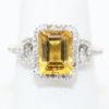 Picture of 18k White Gold Citrine & Diamond Ring
