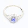 Picture of 14k White Gold Oval Tanzanite & Diamond Halo Ring