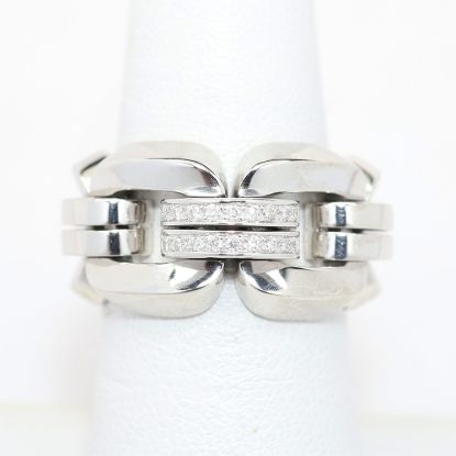 Picture of 18k White Gold Diamond Chain Link Ring