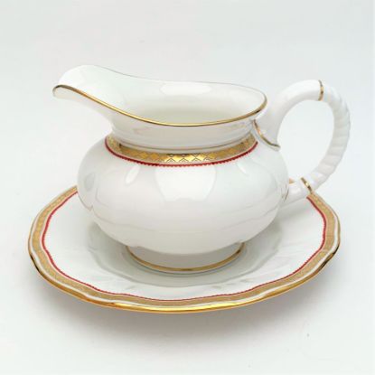 Picture of Red Gravy Boat with Underplate