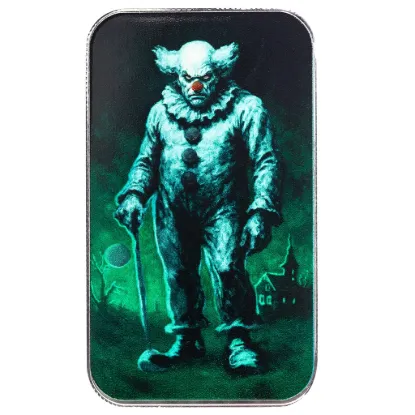 Picture of Carnival Clown 1 oz Silver Colorized Bar