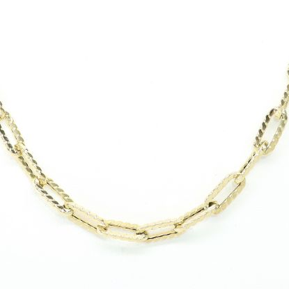 Picture of 18k Yellow Gold Paperclip Link Chain