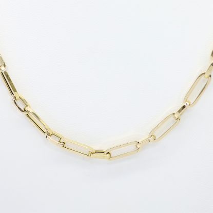 Picture of 14k Yellow Gold Alternating Paperclip Link Chain