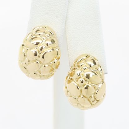 Picture of 18k Yellow Gold Half Hoop Earrings