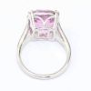 Picture of Platinum Cushion Cut Kunzite & Diamond Ring