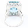Picture of Platinum Aquamarine & Brilliant Diamond Halo Ring