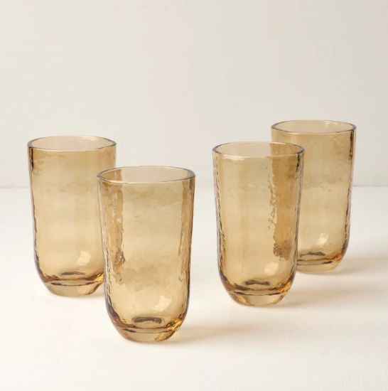 Picture of New Tall Amber Tumblers, Set of 4