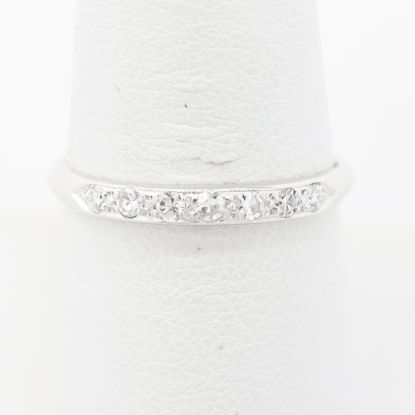 Picture of Thin Platinum Diamond Ring Band