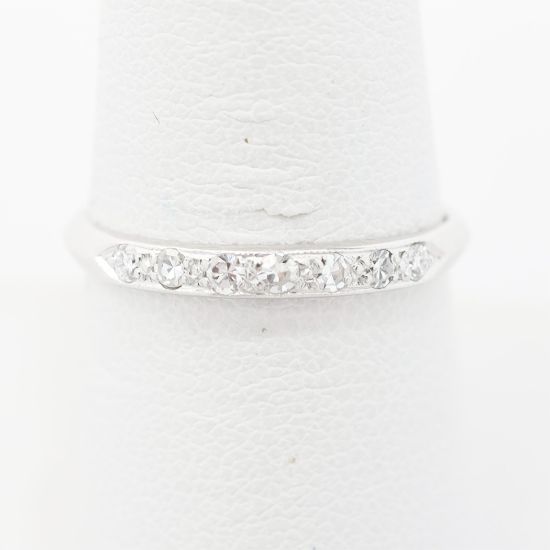 Picture of Thin Platinum Diamond Ring Band
