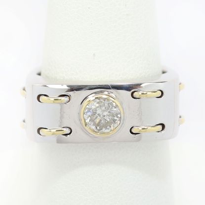Picture of 14k Two Tone Gold Diamond Band