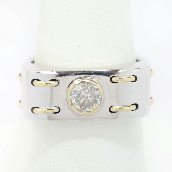 Picture of 14k Two Tone Gold Diamond Band