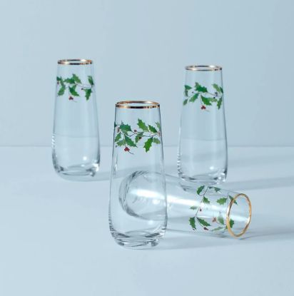 Picture of New Stemless Champagne Flutes, Set of 4