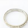 Picture of Antique 18k White Gold Floral Motif Wedding Band with Milgrain Detailing