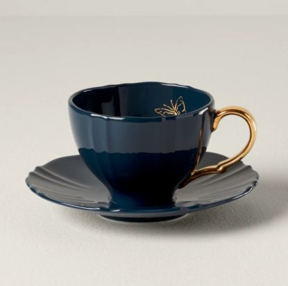 Picture of New Tea Cup & Saucer, Navy