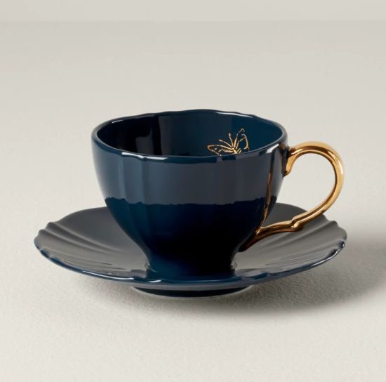 Picture of New Tea Cup & Saucer, Navy