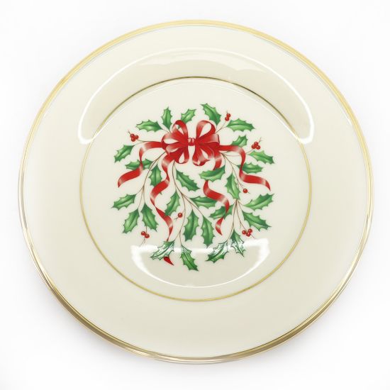 Picture of Red Bow Accent Salad Plate