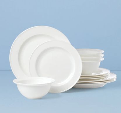 Picture of New 12-Piece Dinnerware Set, Rimmed
