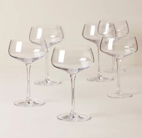 Picture of New Angled Champagne Coupes, Set of 6