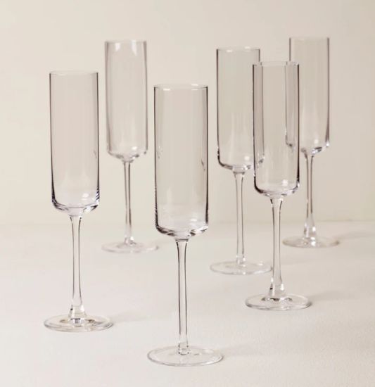 Picture of New Straight Sided Champagne Flutes, Set of 6