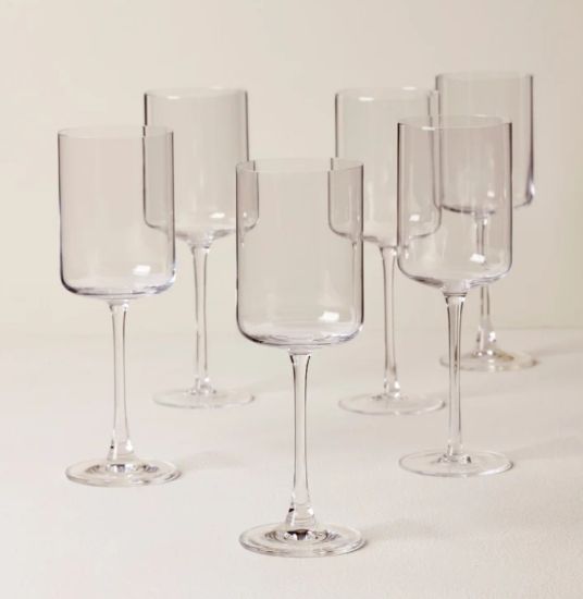 Picture of New Straight Sided Red Wine Glasses, Set of 6
