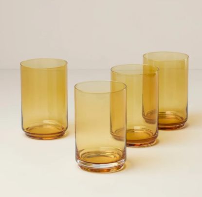 Picture of New Amber Cooler Glasses, Set of 4