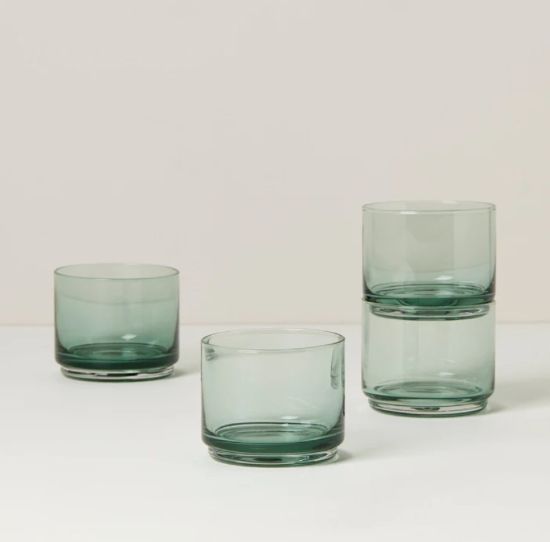 Picture of New Short Green Glasses, Set of 4