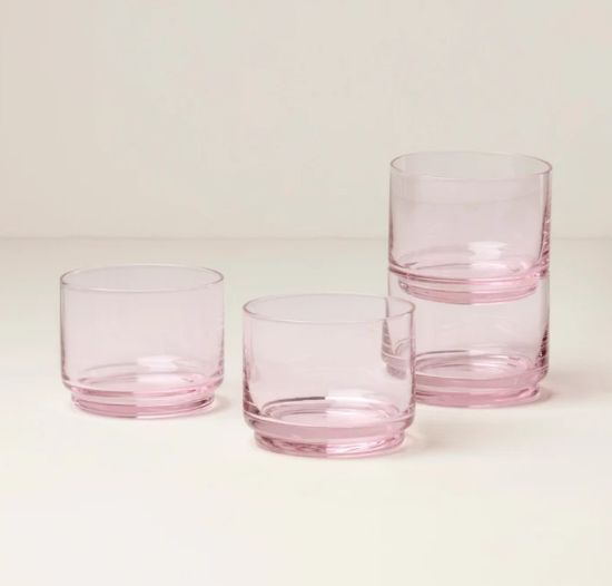Picture of New Short Blush Glasses, Set of 4