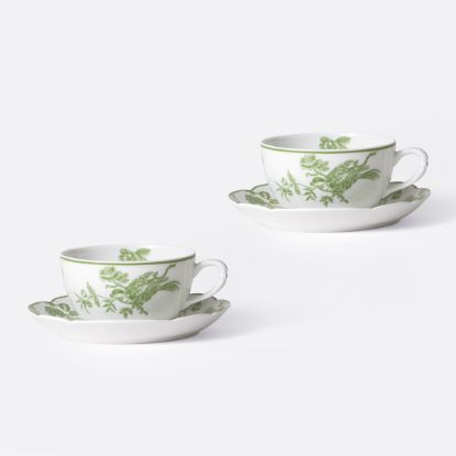 Picture of New Set of 2 Tea Cups & Saucers 4.5 oz