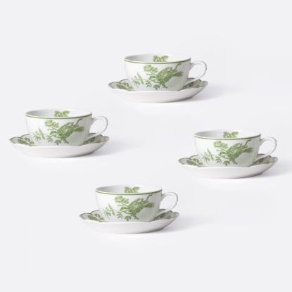 Picture of New Set of 4 Tea Cups & Saucers 4.5 oz
