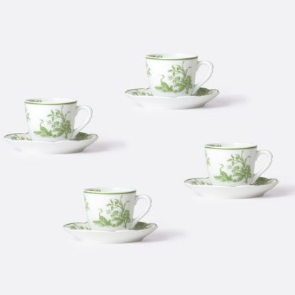 Picture of New Set of 4 Moka/Espresso Cups & Saucers 2 oz