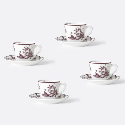 Picture of New Set of 4 Moka/Espresso Cups & Saucers 2 oz