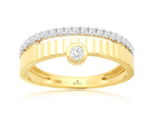 Picture of 14k Yellow Gold Diamond Engagement Ring