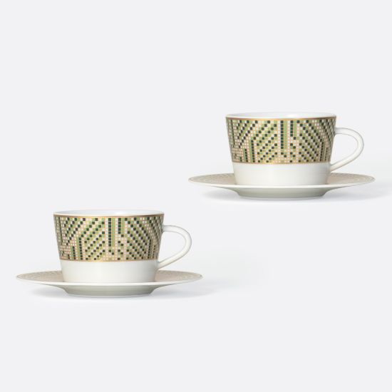 Picture of New  Set of 2 Tea Cups & Saucers 5 oz