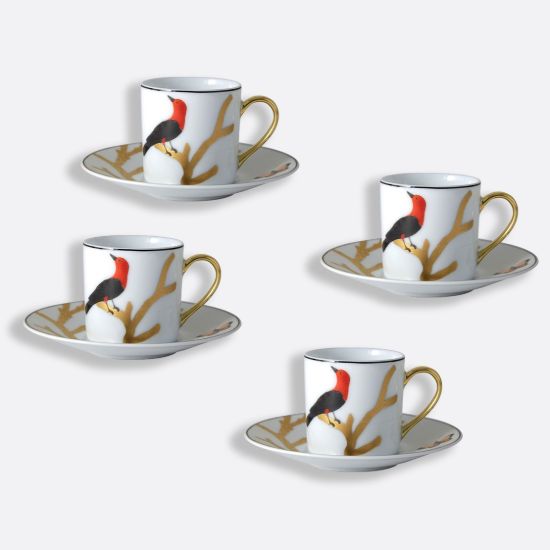 Picture of New Set of 4 Espresso Cups & Saucers 3 oz