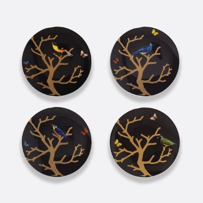 Picture of New Set of 4 Coupe Salad Plates 8.3", Ebony