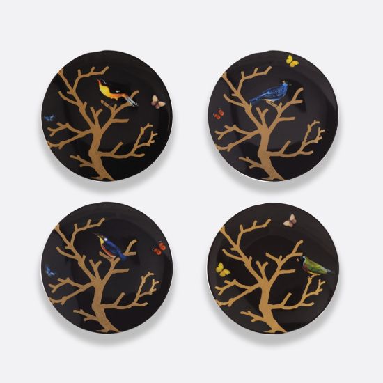 Picture of New Set of 4 Coupe Salad Plates 8.3", Ebony