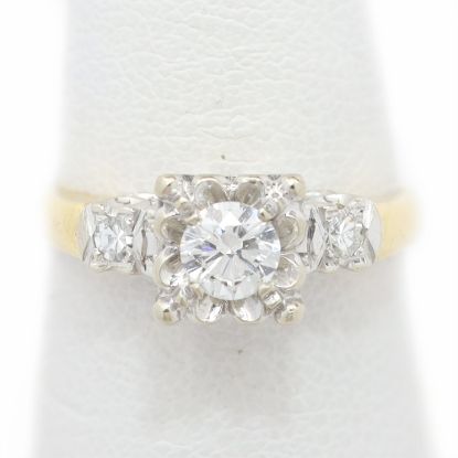 Picture of Vintage 14k Two-Tone Gold & Diamond Engagement Ring