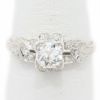 Picture of Antique Art Deco Iridium Platinum & Old European Cut Diamond Engagement Ring