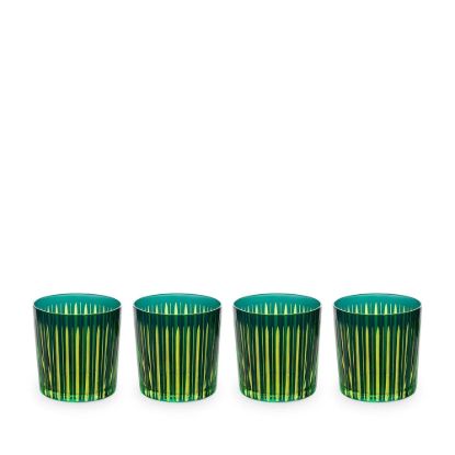 Picture of New Set of 4 Double Old Fashioned Glasses, Green