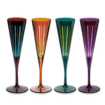 Picture of New Set of 4 Champagne Flutes, Assorted