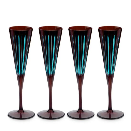 Picture of New Set of 4 Champagne Flutes, Bordeaux