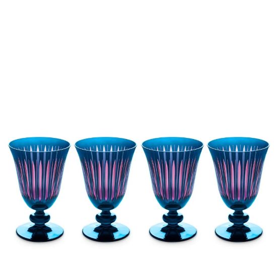 Picture of New Set of 4 Wine Glasses, Blue