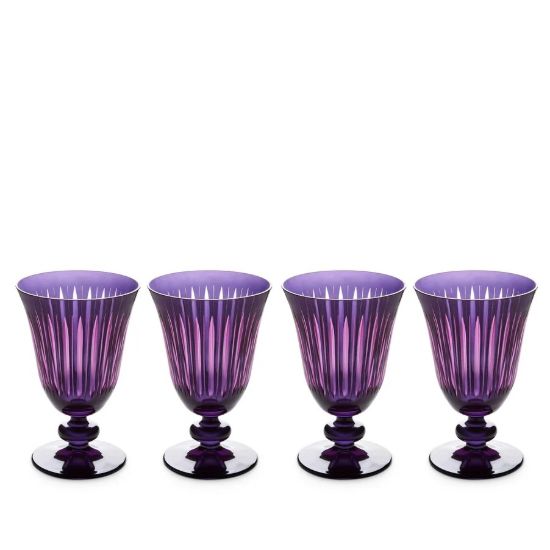 Picture of New Set of 4 Wine Glasses, Purple