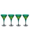 Picture of New Set of 4 Martini Glasses, Green