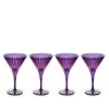 Picture of New Set of 4 Martini Glasses, Purple
