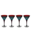 Picture of New Set of 4 Martini Glasses, Bordeaux