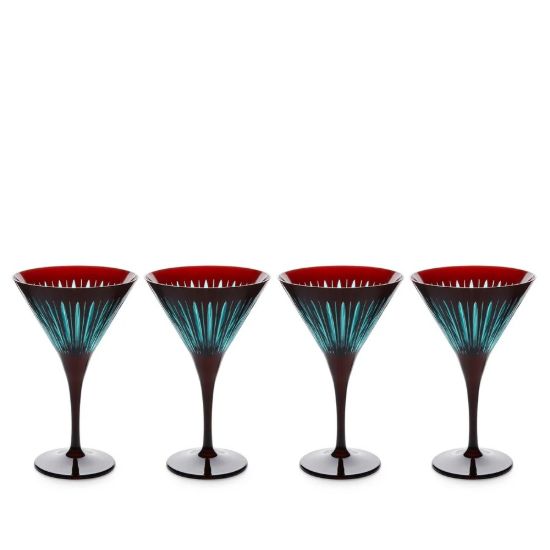 Picture of New Set of 4 Martini Glasses, Bordeaux