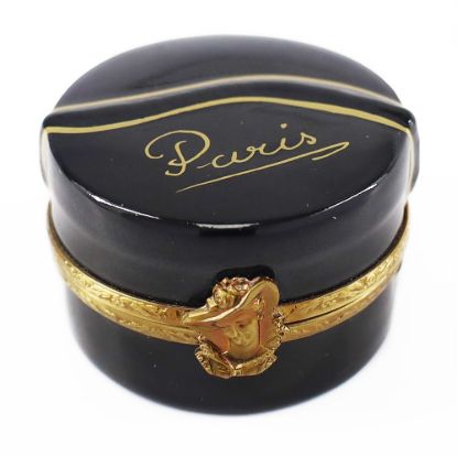 Picture of Limoges Porcelain Paris Hat Box Trinket Box